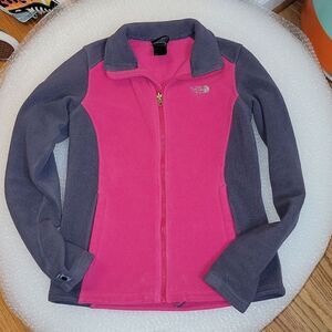 The North Face Flash Dry Fleece Full Zip Jacket Fuscia / Gray Size S